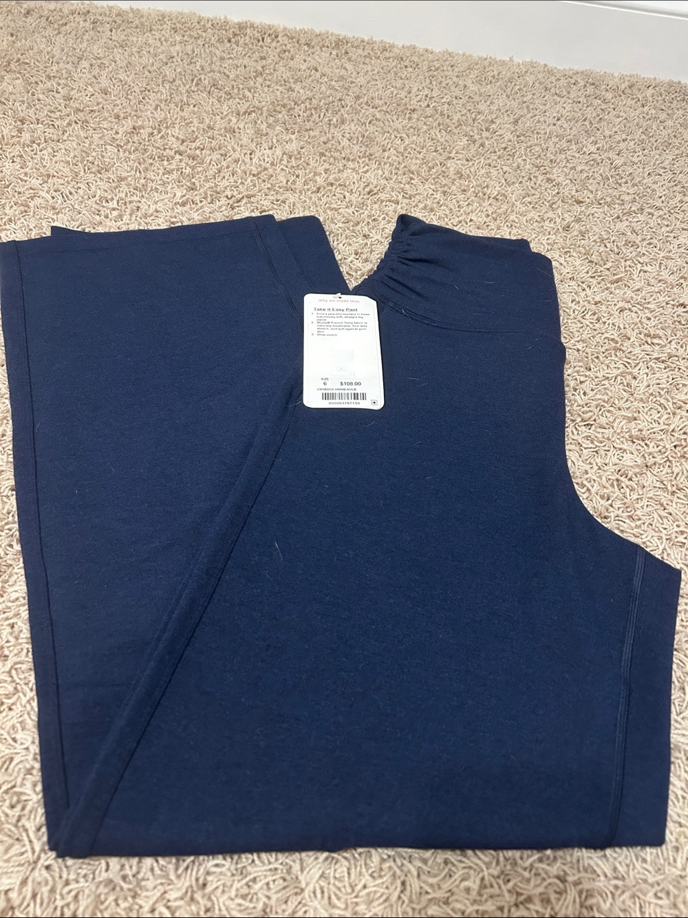 lululemon athletica take it easy pant Wide-Leg Pants in Navy Blue